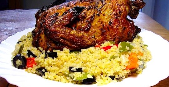 Цыпленок с чесноком и тимьяном