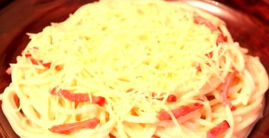 Макароны под соусом карбонара