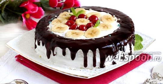 Фруктовый торт из микроволновки