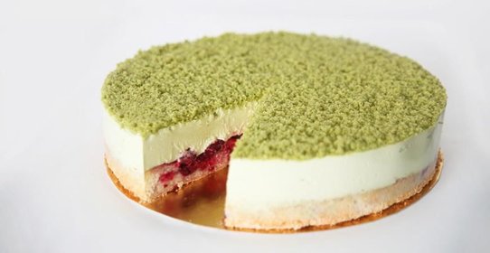 Торт «Фисташковый с вишней»