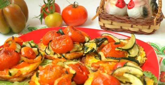 Овощи-гриль запечённые с адыгейским сыром