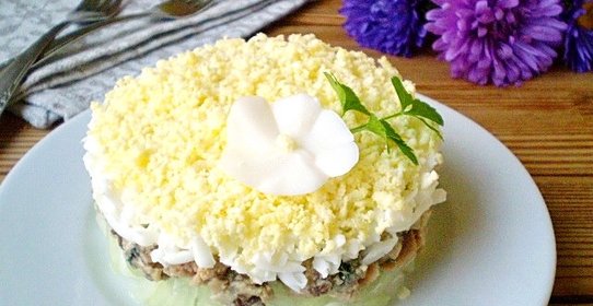 Салат Мимоза без картофеля