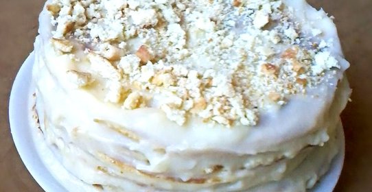 Ванильный торт на сковороде