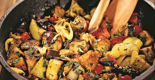 Аджапсандали, грузинское овощное блюдо