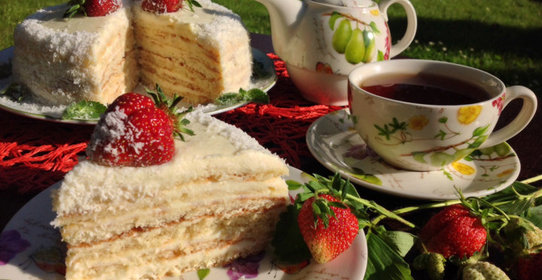 Слоеный творожно-сметанный торт