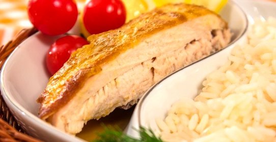 Курица, запеченная с лимоном и горчицей