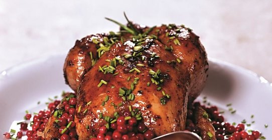 Курица, глазированная виски