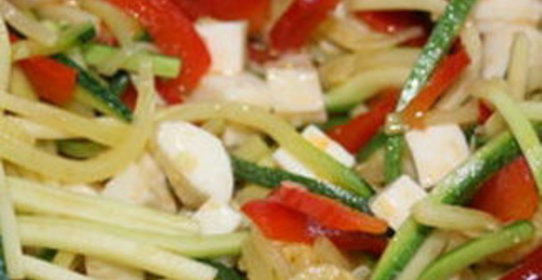 Цукини-паста с моццареллой