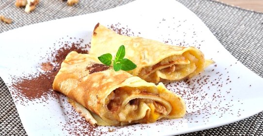 Блины с яблоками