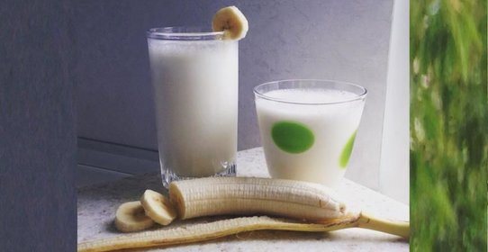 Банановый коктейль с мороженым