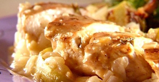 Куриное филе с яблоками