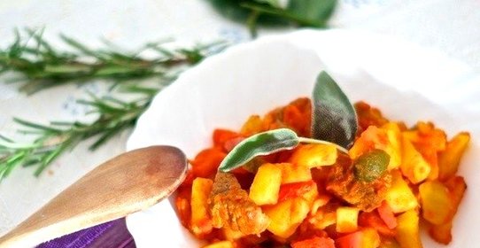 Азу из говядины с огурцами