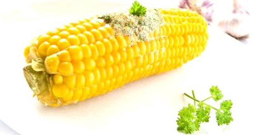 Початки кукурузы в лимонно-чесночной глазури