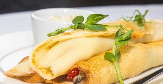 Блины с вешенками