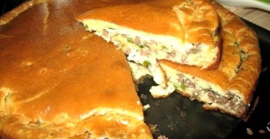 Пирог с мясом и капустой