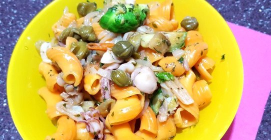 Макароны с морепродуктами