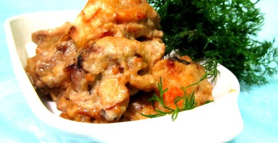 Куриные крылышки в сметанно-горчичном соусе