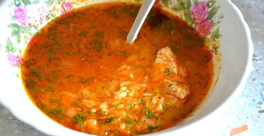 Куриный суп харчо