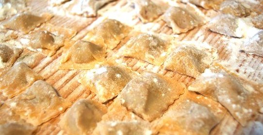 Равиоли с уткой и печенкой