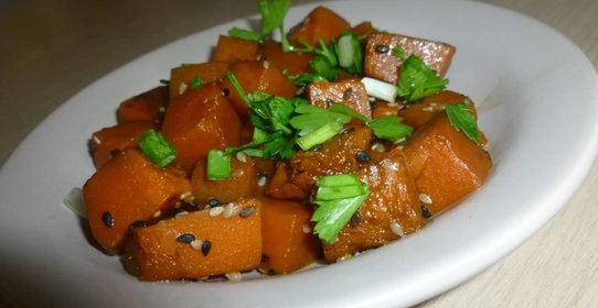 Тыква с кунжутом