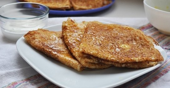 Заварные блины на кефире