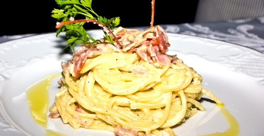 Быстрые спагетти карбонара