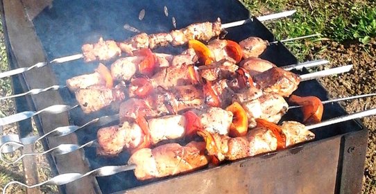 Шашлык из свинины с болгарским перцем
