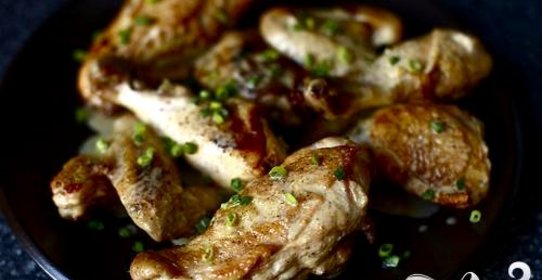 Жареная курица с горчичным соусом