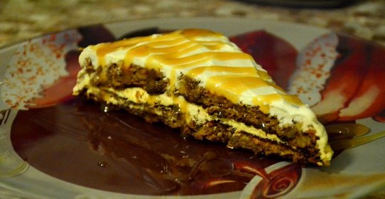 Морковно - творожный мини-торт с клетчаткой