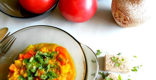 Рагу из чечевицы