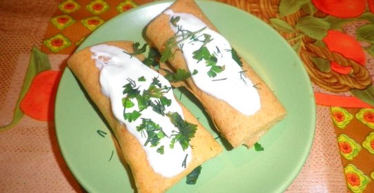 Блинчики с рисом и печенкой