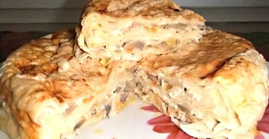 Слоенный пирог из лаваша