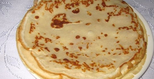 Простые блины на молоке