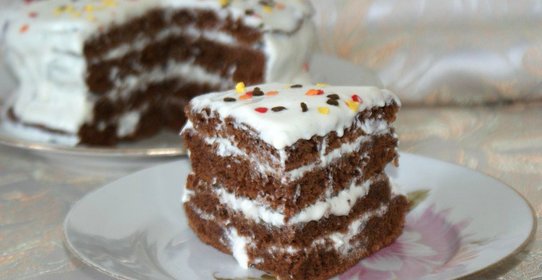 Быстрый торт на сковороде