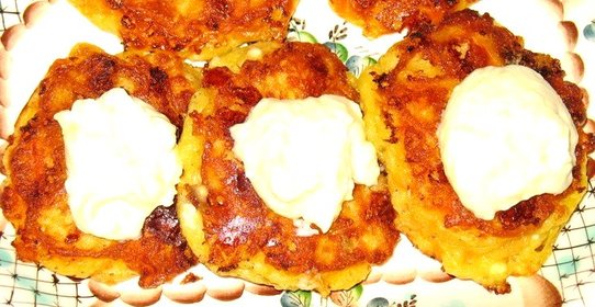 Сырные оладьи