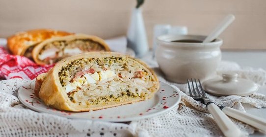 Кулебяка с капустой