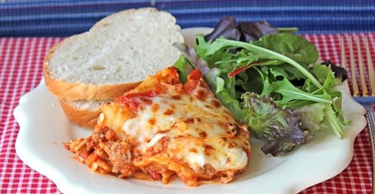 Лазанья с фаршем и творогом