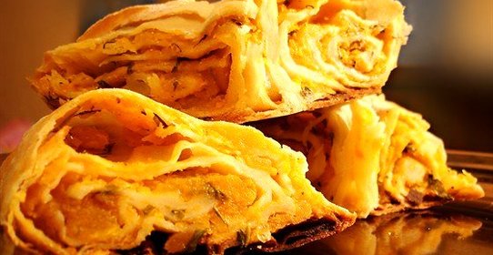 Вертута с тыквой и брынзой