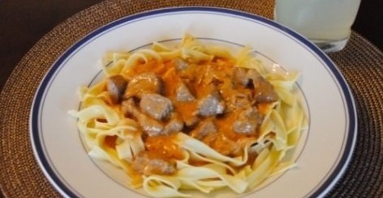 Бефстроганов с горчицей