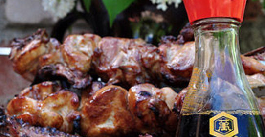 Куриный шашлык в медово-соевом соусе
