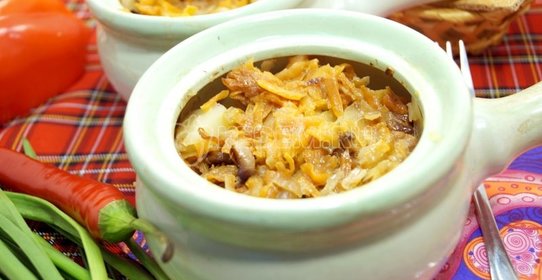 Грибная солянка в горшочке