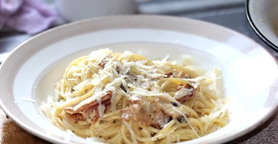 Спагетти с соусом карбонара