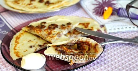 Блины с мясным припёком