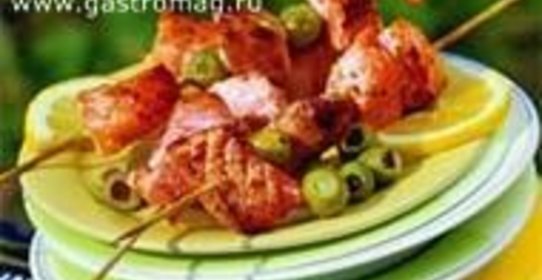 Шашлык из лосося гравлакс