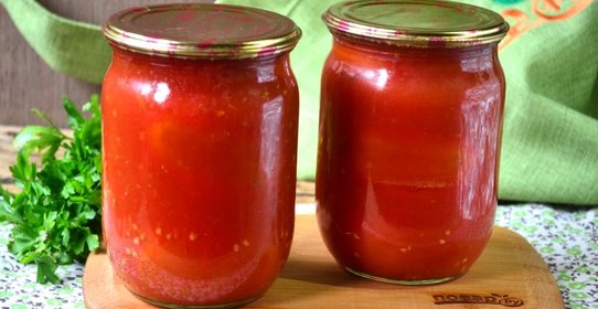 Помидоры в томатном соке на зиму