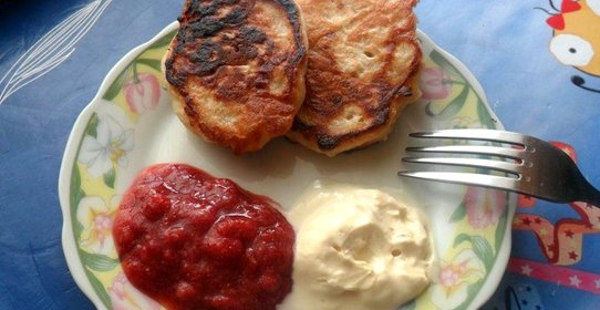 Оладьи с яблоками без яиц