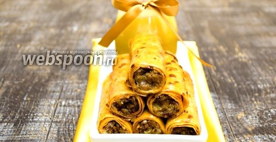 Блинчики, фаршированные мясом