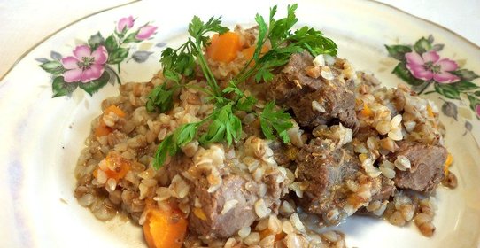 Мясо утки с гречкой