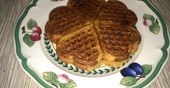 Банановые вафли в вафельнице