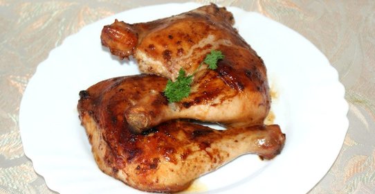 Куриные окорочка в маринаде из соевого соуса и горчицы